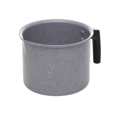 Imagem de Fervedor Leiteira de Indução em Alumínio com Revestimento Cerâmico Granilite Cinza 1,7 Litros 14cm Wolff