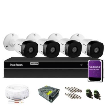 Imagem de Kit Câmera De Segurança Intelbras Com 4 Câmeras De Segurança 1080P