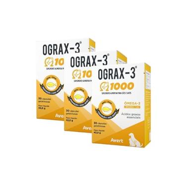 Imagem de Combo 3 un Ograx 1000 Suplemento alimentar para cães e gatos