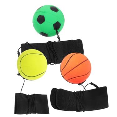 Imagem de SUPVOX 3 peças de bola saltitante bola de basquete bola traseira pulseiras bola de retorno bola de pulso bola esportiva bola treinador de pulso bola de basquete bola de brinquedo bola de retorno bola
