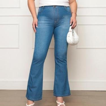 Imagem de Calça Flare Feminina Plus Size Clara Tendência-Feminino