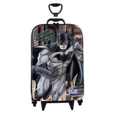 Imagem de Mochila de Rodinhas 3D Batman Liga da Justiça Maxtoy Preto-Masculino