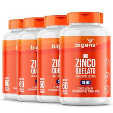 Imagem de Bio Zinco Quelato 29mg Quelado, Biogens, Kit 4x 60 cápsulas
