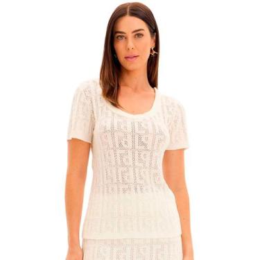 Imagem de Blusa Lança Perfume Tricot Signature Pr25 Off White Feminino