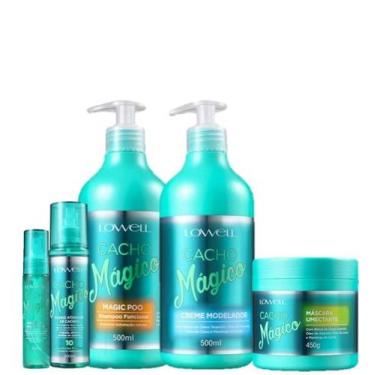Imagem de Lowell Cacho Magico Shampoo 500g Creme 500g Mascara 450g Oleo 60ml e F