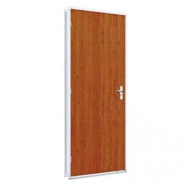 Imagem de Porta de Aço Duraplac 215x75cm Batente de Aço 12cm Riobras