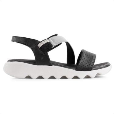 Imagem de Sandália Usaflex Papete Elastico Feminino, 35, Preto, Cinza