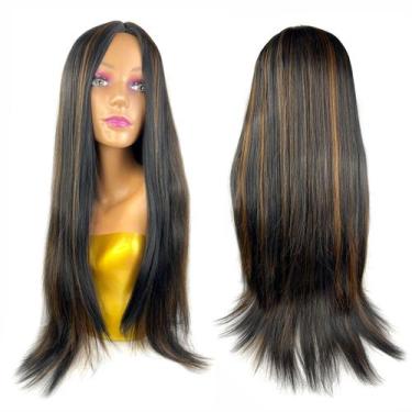 Imagem de Peruca Lace Wig Orgânica Lisa Repartição Fixa 70 Cm Longa - Rass Hair,