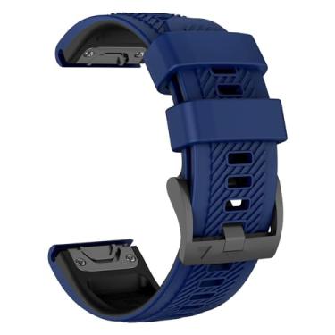 Imagem de MYSNBKN Pulseira de relógio de silicone macio de 22 mm compatível com Garmin Fenix 7 Pro/Fenix 6/Fenix 6 Pro/Fenix 5/Fenix 5 Plus/Forerunner 935/Forerunner 945/Approach S60 Smartwatch