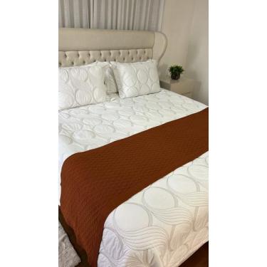 Imagem de Peseira Manta Tricot Sala Cama Casal Queen 230x60cm Veneza - Calu Tric