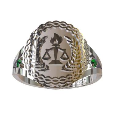 Imagem de Anel De Formatura De Serviço Social Em Prata 950k - Vieira Cruz Joias,