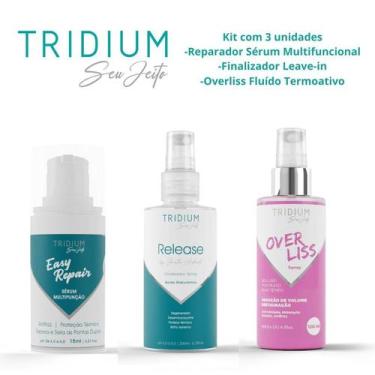 Imagem de Kit Finalizador Leave-in Reparador e Overliss  Tridium Seu Jeito Cosmé