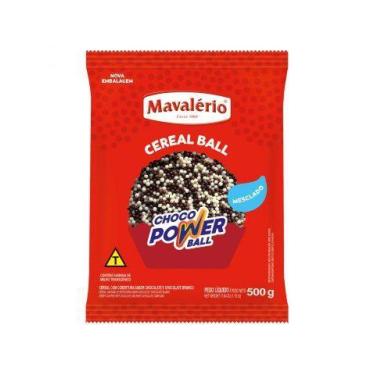 Imagem de Cereal Mini Leite/Branco Choco Power 500g - Mavalério, Branco, Marrom