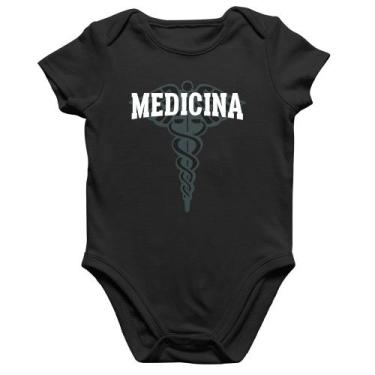 Imagem de Body Bebê Algodão Medicina - Foca na Moda, Preto, G