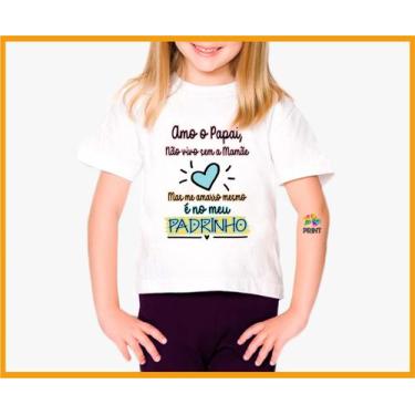 Imagem de Camiseta Infantil Me Amarro no Meu Padrinho Est. Menina  - DINDA Zlpri