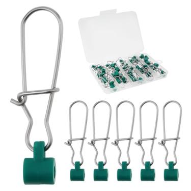 Imagem de Conskyee Corrediças de linha de pesca, conector de peso giratório deslizante com trava dupla para equipamentos de pesca de peixe-gato/equipamentos de surfe de água salgada/equipamento de busca de