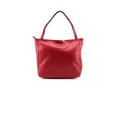 Imagem de Bolsa Feminina Smart Bag Tira Colo 77045 Couro Vermelho-Feminino