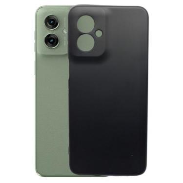 Imagem de Capinha Capa Anti Impacto Aveludada Preta Para Moto G55 - Mustangshop