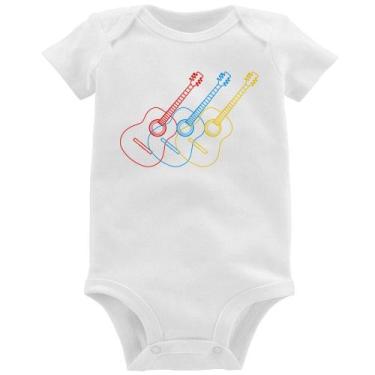 Imagem de Body Bebê Violão Cores - Foca na Moda, Branco, M