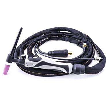 Imagem de Tocha de soldagem arco de tungstênio WP17 argônio 3,7 m 3,7 m resfriado a ar WP-17 válvula de gás flexível cabeça de tocha de soldagem TIG