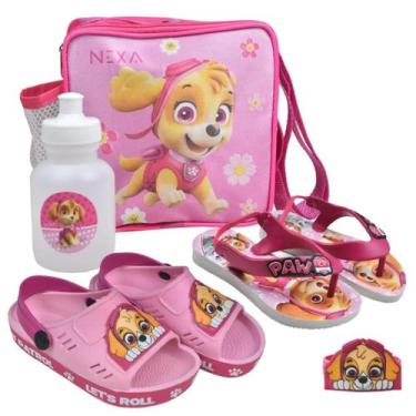 Imagem de Kit Sandália Infantil Com Chinelo E Lancheira Escolar Patrulha - NEXA,