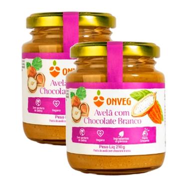 Imagem de Kit 2X: Pasta de Avelã com Chocolate Branco Onveg 210g