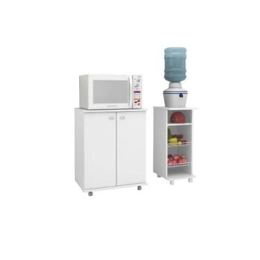 Imagem de Kit Cozinha com Balcão e Fruteira Branco - FdECOR - Tecno Mobile