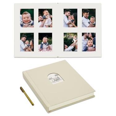Imagem de Remowith Álbum De Fotos Para Câmera Instantânea Fujifilm Instax Mini 11 12 9 8 Evo Liplay, Compatível Com Polaroid Snaptouch Pic-300, Capa Linho 104 Bolsos, Bege