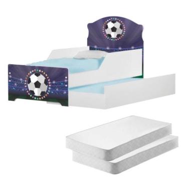 Imagem de Bicama Infantil Uly Futebol Bandeiras com Colchões  - CasaH