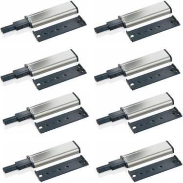 Imagem de 8 Pulsador Tip-on Fecho Toque Magnético Metálico Porta Gaveta Móveis -