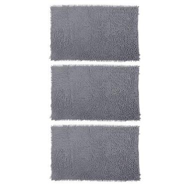 Imagem de Kit 3 Tapetes para Banheiro Bolinha Antiderrapante 38x58cm Microfibra 