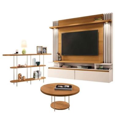 Imagem de Home Suspenso Cosmo Cinamomo Off White e Aparador Infinity e Mesa de C