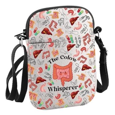 Imagem de JNIAP GI Nurse Gift The Colow Whisperer Bolsa transversal endoscopia presente de enfermeira presente de saúde, The Colow Cb