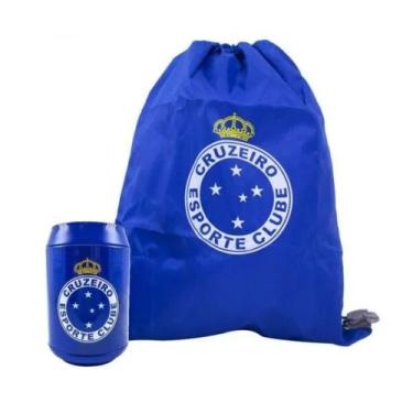 Imagem de Lata Cofre do Cruzeiro esporte clube + mochila saco - Produto Oficial 