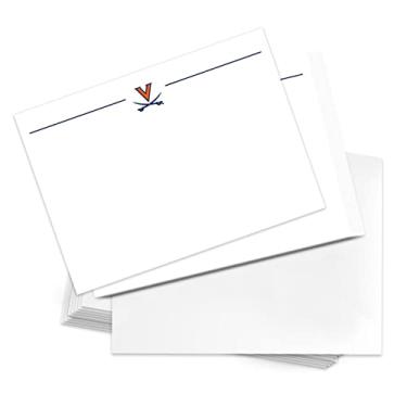 Imagem de Desert Cactus University of Virginia Pacote com 10 cartões de papelaria cartolina Cavaliers UVA Wahoos Inclui Envelopes Memo Party Thank You (cartão 1a)