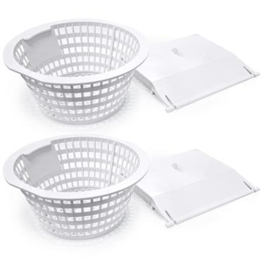 Imagem de FixIdea Pacote com 2 8926 Escumadeira de Escumadeira de Piscina de Substituição de Aba de Porta e Pacote com 2 Cestas de Escumadeira de Piscina 8928 Compatível com Hydrotools O-lympic ACM88 para