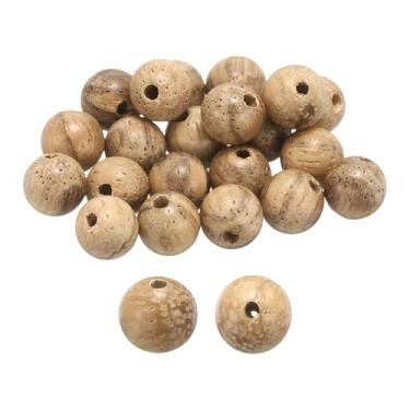 Imagem de HARFINGTON 100 peças de contas de madeira natural 6 mm madeira sedosa redonda polida solta contas espaçadoras lisas miçangas para fazer joias, pulseiras, colar, brincos, artesanato, faça você mesmo
