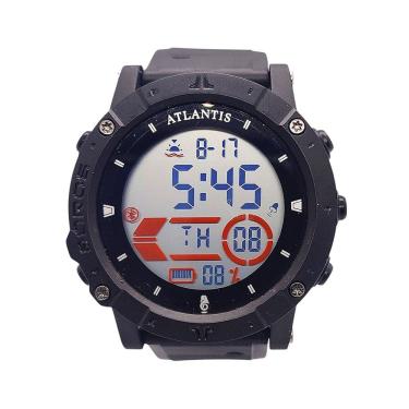 Imagem de Relógio Atlantis Digital Preto Bonito Resistente à Água 5atm