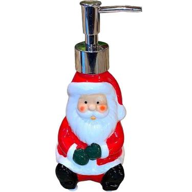 Imagem de Saboneteira Liquida Banheiro Papai Noel Enfeite Natal 300ml