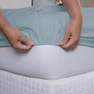 Imagem de Lençol Avulso Cama Solteiro Elástico Algodão Percal 180 Fios c/ Fronha - 2 Peças