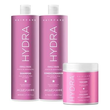 Imagem de Jacques Janine Hydra Shampoo 450ml Condicionador 440ml Máscara Hidratação 400g