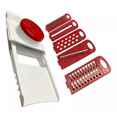 Imagem de Cortador Fatiador Multi Batata Picador Legumes Manual 5 Em 1