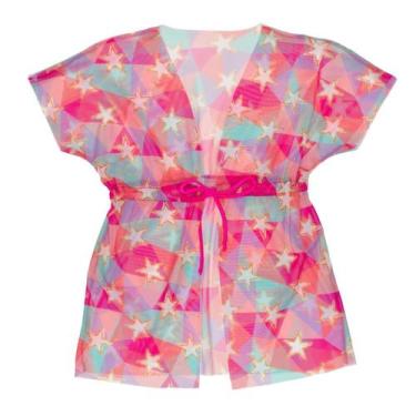 Imagem de Saída De Praia Infantil Menina Vestido Tule Verão Com Cordão - Fofotin