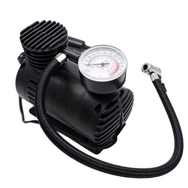 Imagem de Mini compressor de ar 12 V, bomba de ar para pneus, bomba de ar portátil para carro, bomba de ar compacta elétrica com medidor de pressão de 300 psi