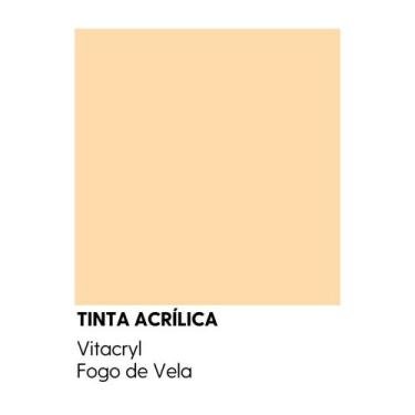 Imagem de Tinta Emborrachada Acetinada Laranjas - Vitacryl, Fogo de Vela, 3,6 lt