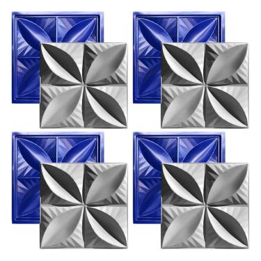 Imagem de Formas Campestre 3d Abs Azul Gesso Cimento 1mm Lindíssimas