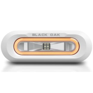 Imagem de Black Oak Low Pro Luz propagadora marítima – 2000 lúmens, feixe de 120°, classificação IP69K – Montagem embutida LED Deck/Dock Fixture para barcos (caixa branca, halo âmbar)
