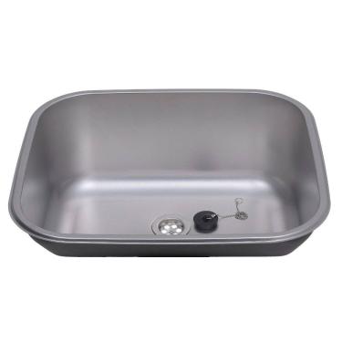 Imagem de Tanque Inox Monobloco Texturizado 45x45 cm Prata Atikum