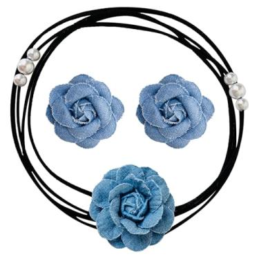 Imagem de CWVHQ Brincos de argola de brim boêmio simples e exagerado círculo grande brincos redondos acessórios de joias para mulheres noivas, trumpet, Metal, Sem pedra preciosa