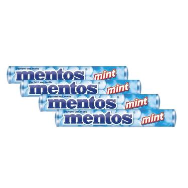Imagem de Kit 4 Balas Mastigáveis Mentos Mint 37,5g